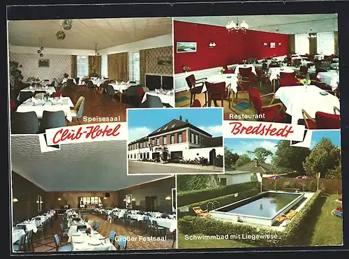 AK Bredstedt, Club-Hotel, Innen- und Aussenansichten, Schwimmbad, Bahnhofstr. 3