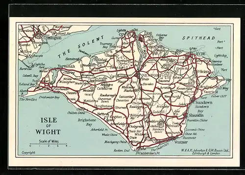 AK Yarmouth, Landkarte der Isle of Wight