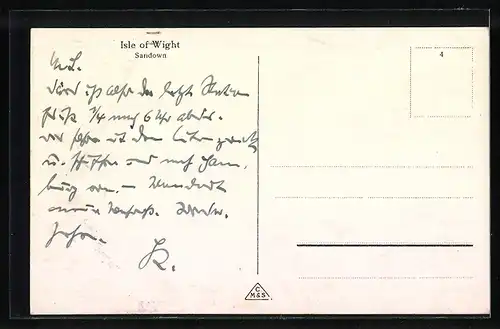 AK Sandown, Strandpartie mit Booten