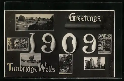 AK Tunbridge Wells, Baykam Abbey, The High Rocks, Ortsansicht