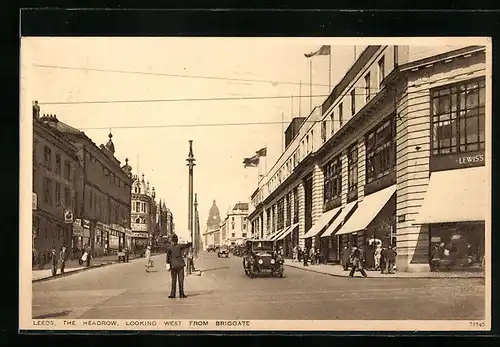 AK Leeds, The Headrow, Looking west from Briggate