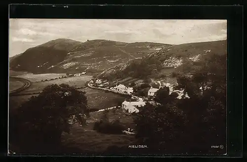 AK Meliden, Blick auf den Ort aus der Vogelschau