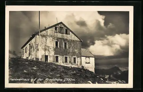 AK Hanoverhaus, Berghütte auf der Arnoldhöhe