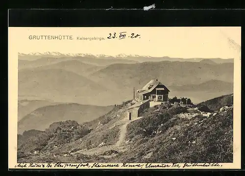 AK Gruttenhütte, Berghütte im Kaisergebirge