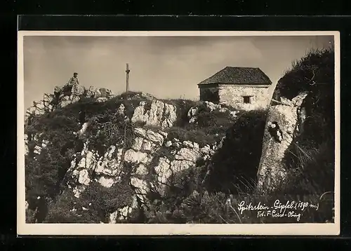 AK Spitzstein-Haus, Berghütte auf dem Spitzstein-Gipfel