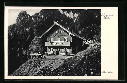 AK Lenggries /Obb., Reiseralm mit Demmelspitze