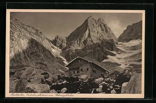 AK Unterkunftshaus am Blaueisgletscher