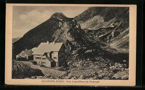 AK Prinz Luitpoldhaus /Hochvogel, Blick auf Gebirgsweg