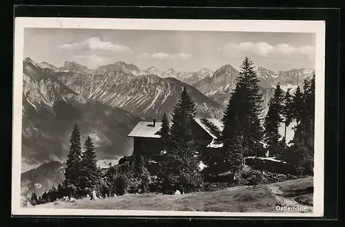 AK Ostlerhütte, Berghütte der A. V. Sekt. Allgäu Kempten in den Allgäuer Alpen