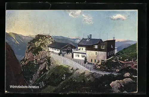 AK Wendelsteinhaus mit Bergpanorama