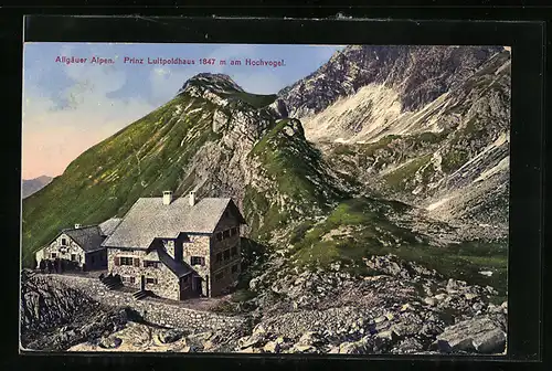 AK Prinz Luitpoldhaus, Berghütte am Hochvogel in den Allgäuer Alpen