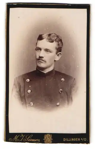 Fotografie M. J. Simson, Dillingen a. D., junger Soldat Ludwig Reynat in Uniform