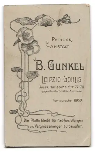 Fotografie B. Gunkel, Leipzig, sächsischer Soldat in Uniform Rgt. 47