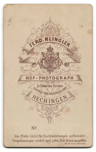 Fotografie Ferd. Klingler, Hechingen, Soldat in Uniform mit Mustasch