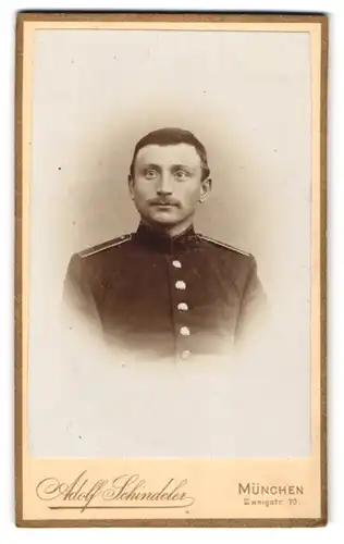 Fotografie Adolf Schindeler, München, Soldat in Uniform Rgt. 3