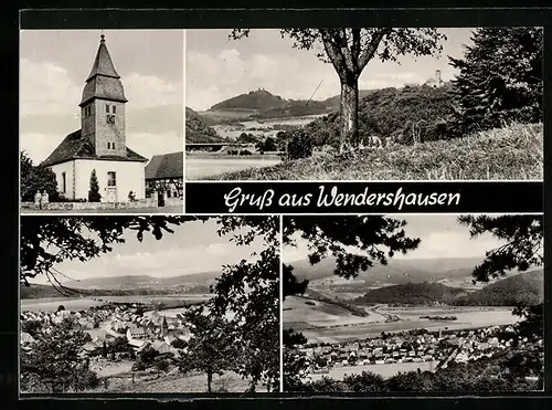 AK Wendershausen / Witzenhausen, Kirche, Ortspartien