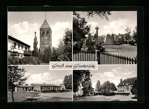 AK Ginderich, Kirche, Friedhof, Schulhaus