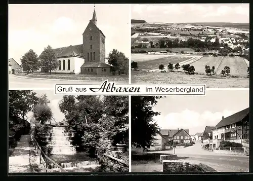 AK Albaxen, Kirche, Ortspartien, Hauptstrasse
