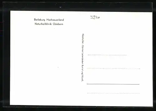 AK Berleburg /Hochsauerland, An der Naturheilklinik Odeborn