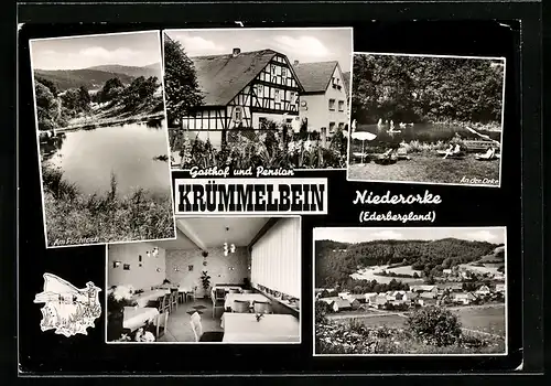 AK Niederorke /Ederbergland, Gasthof und Pension Krümmelbein