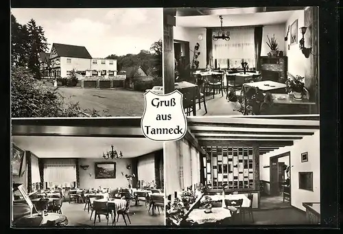 AK Tanneck über Siegburg, Gaststätte und Pension Haus Tanneck