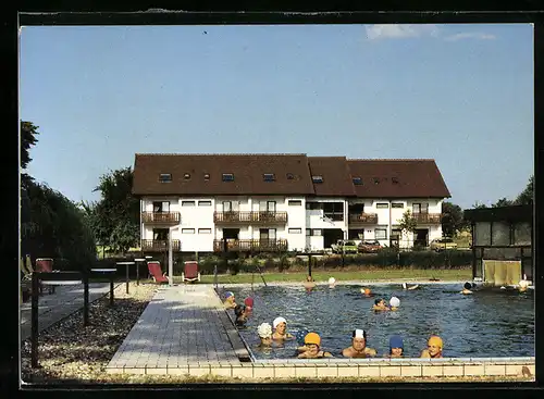 AK Bad Schönborn-Bad Langenbrücken, Hotel Peters, F.-P.-Sigel-Strasse 39, Thermalbad
