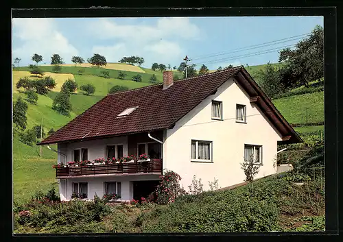 AK Oberharmersbach /Schwarzwald, Hotel Haus Claudi