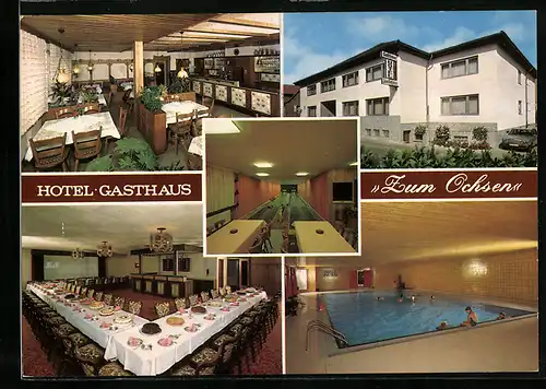 AK Wonsheim /Rheinhessen, Hotel-Gasthaus zum Ochsen, Schulstrasse 7