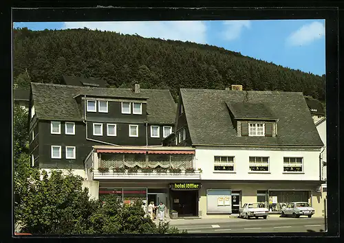 AK Silbach / Winterberg, Hotel Löffler, Cafe Restaurant Bergfreiheit Silbach