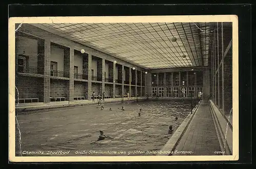 AK Chemnitz, Stradtbad, Innenansicht