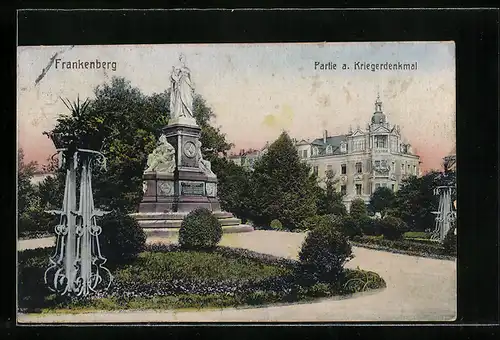 AK Frankenberg / Sachsen, Kriegerdenkmal