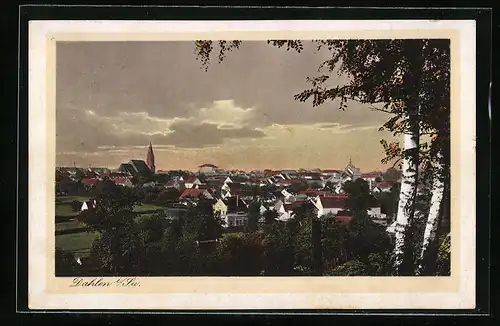 AK Dahlen i. Sa., Teilansicht mit Kirche