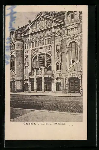 AK Chemnitz, Mittelbau vom Central-Theater