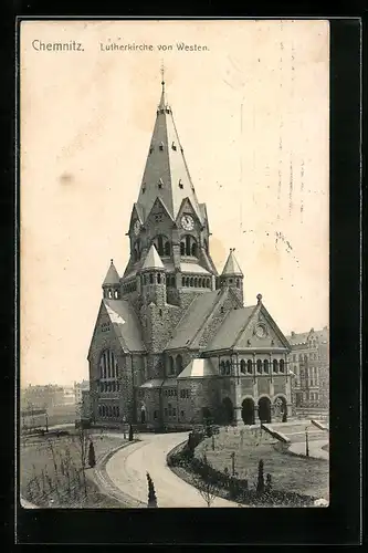 AK Chemnitz, Lutherkirche von Westen