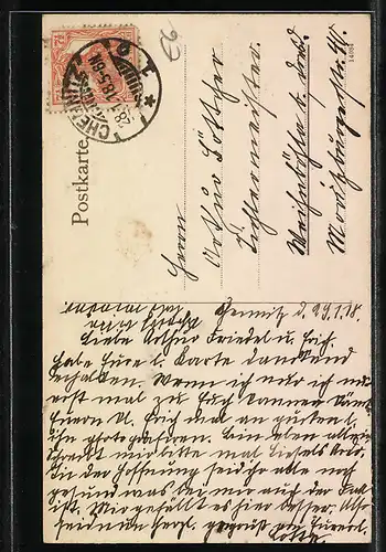 AK Chemnitz, Markuskirche mit Körner-Denkmal