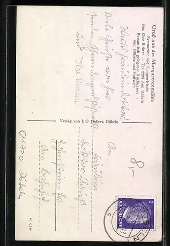 AK Döbeln, Restaurant und Gasthof Margaretenmühle