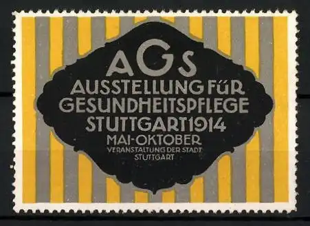 Reklamemarke Stuttgart, Ausstellung für Gesundheitspflege AGS 1914