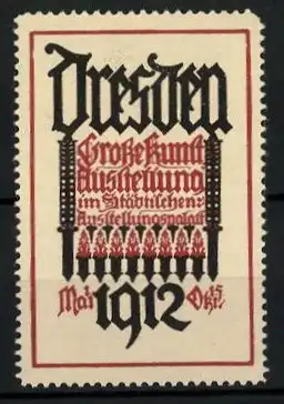 Reklamemarke Dresden, Grosse Kunst-Ausstellung 1912