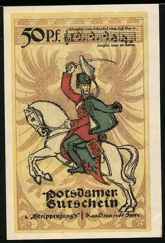 Notgeld Potsdam 1921, 50 Pfennig, Strippenjungs