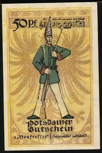 Notgeld Potsdam 1921, 50 Pfennig, Heufresser