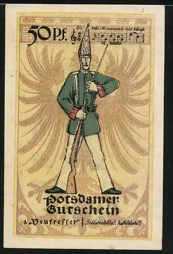 Notgeld Potsdam 1921, 50 Pfennig, Heufresser