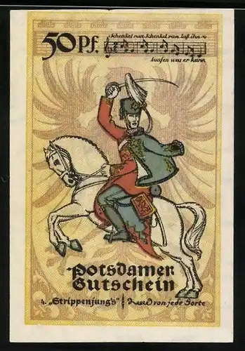 Notgeld Potsdam 1921, 50 Pfennig, Strippenjungs