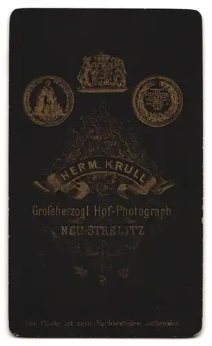 Fotografie Herm. Krull, Neu-Strelitz, Junges Paar in zeitgenössischer Kleidung