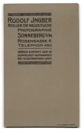 Fotografie Rudolf Ingber, Sonneberg /S.-M., Rosengasse 4, Kleines Mädchen im weissen Kleid