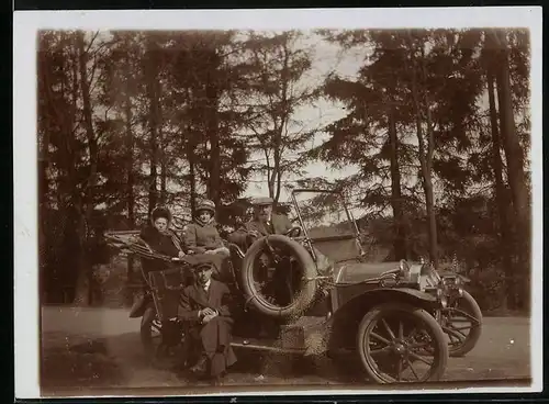 Fotografie Auto F.N. Cabrio (1907 /08), PKW mit Karbid-Lampen