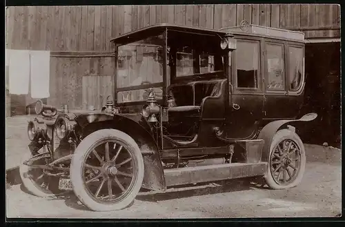 Fotografie Auto Nagant, Landaulet mit Karbid-Lampen und Kennzeichen Dresden II-1823