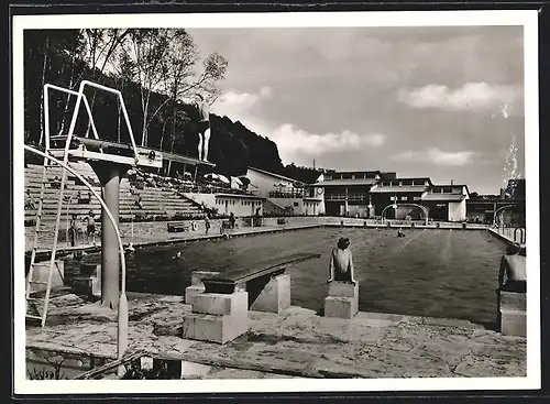 AK Ebersbach /Fils, Schwimmerbecken im Höhenfreibad