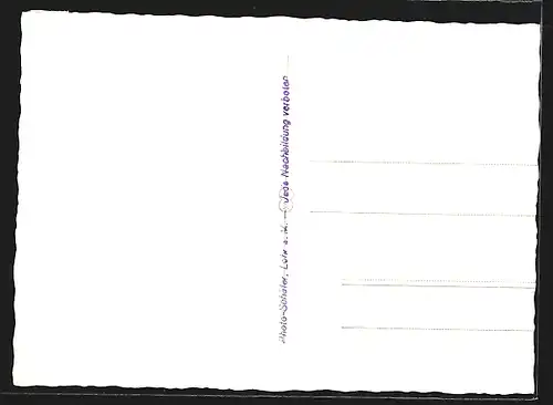 AK Lohr / Main, Gesamtansicht, Markplatz, Kirche, Gasthaus, Gondelfahrt