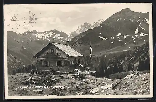 AK Heinrich Hueterhütte, Berghütte, Drei Türme