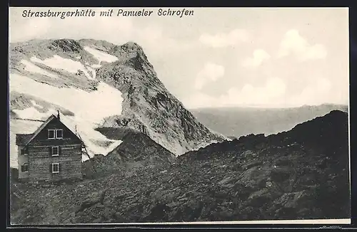 AK Strassburgerhütte, Berghütte mit Panueler Schrofen